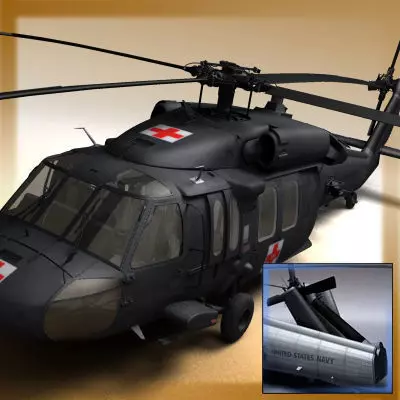 UH 60 Blackhawk Military Helicopter 3D model
