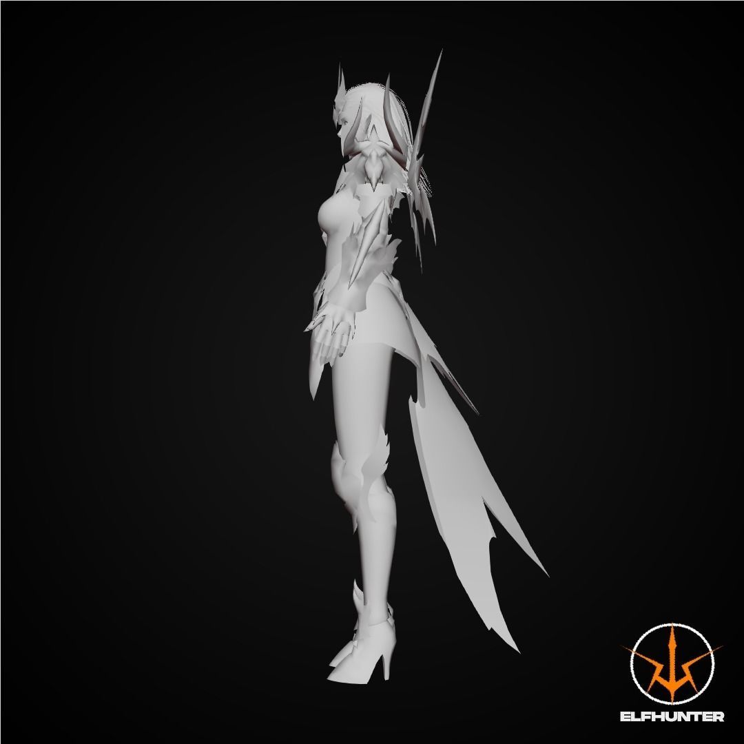 EXCLUSIVE ELF HUNTER EDITION RIGGED CHARACTER ELF DRACONIC Low-poly 3D model_9