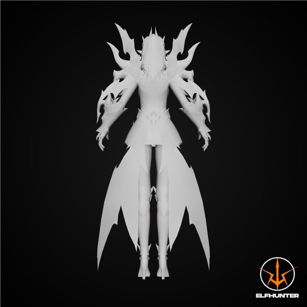 EXCLUSIVE ELF HUNTER EDITION RIGGED CHARACTER ELF DRACONIC Low-poly 3D model_8