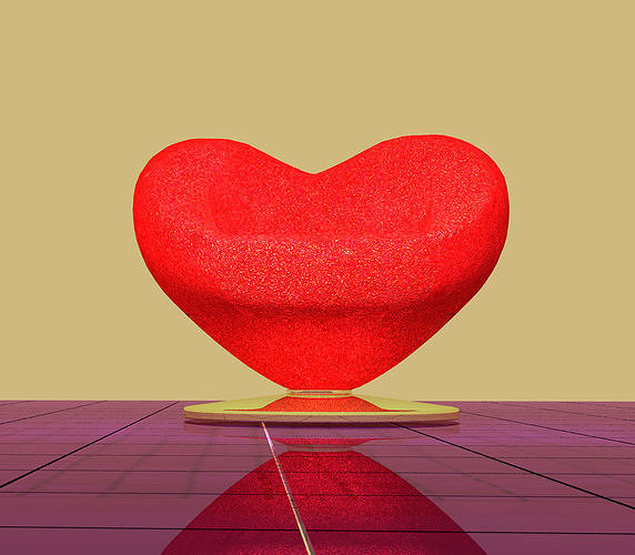 Heart Chair 3D model