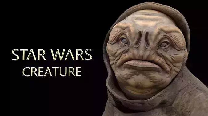 STAR WARS ALIEN CREATURE Low-poly 3D model