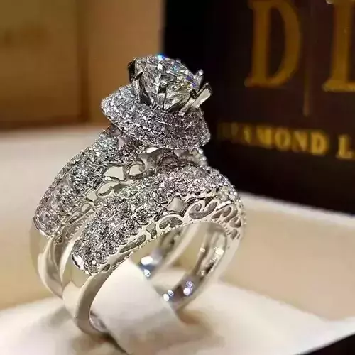 Diamond Ring For Women 3d Print Model