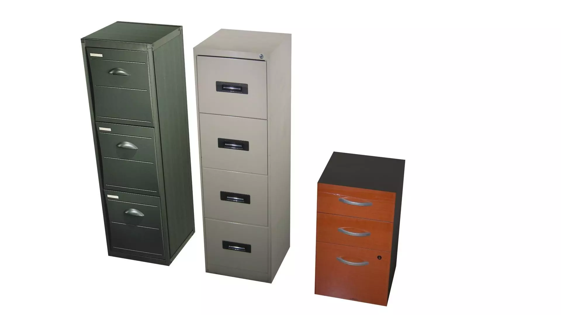 Files Low Poly three metal lockers Free low-poly 3D model_0