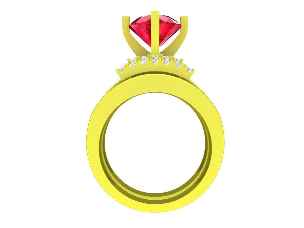 6622 Fashion korean diamond women ring 3D print model_2