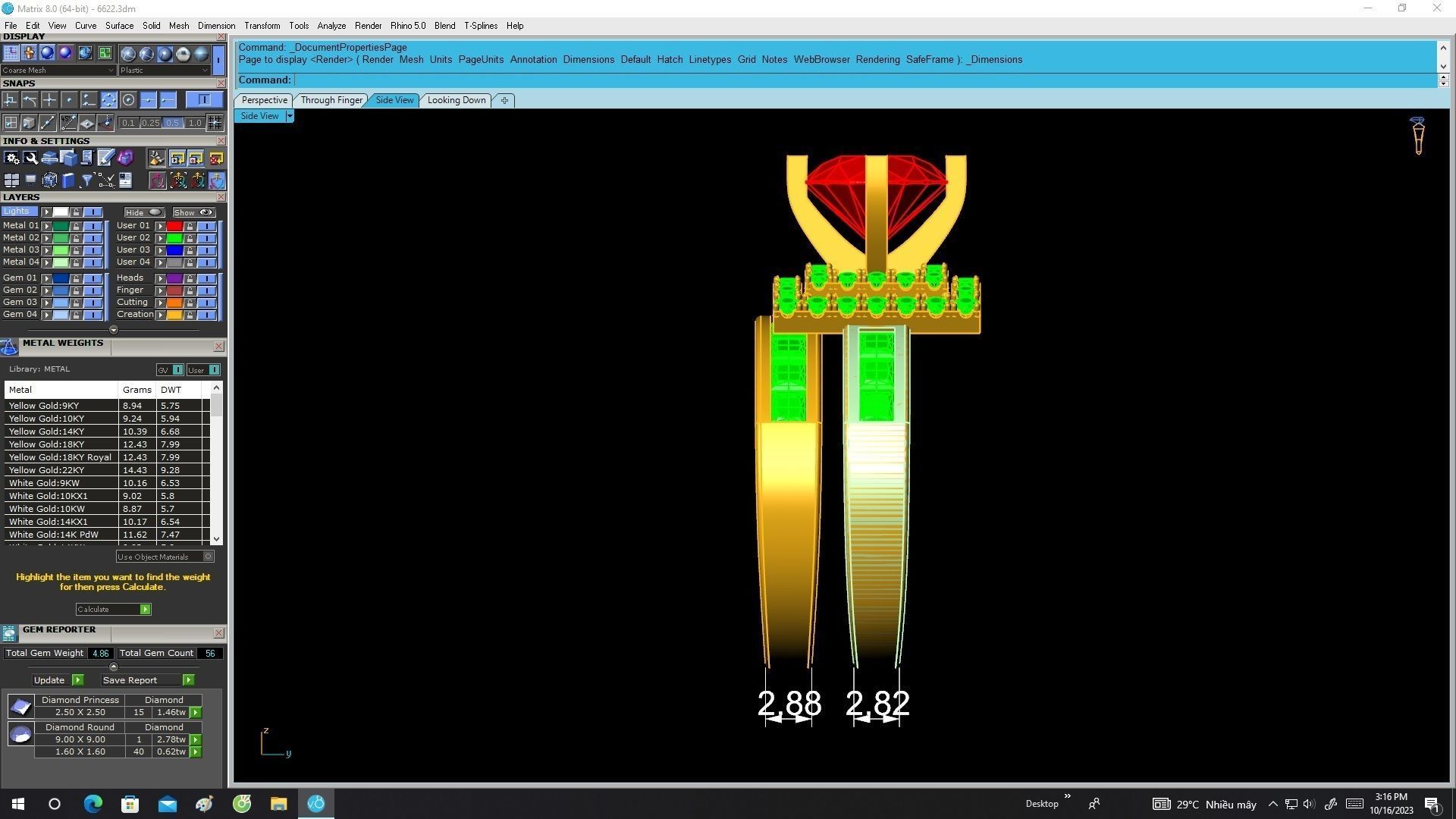 6622 Fashion korean diamond women ring 3D print model_7