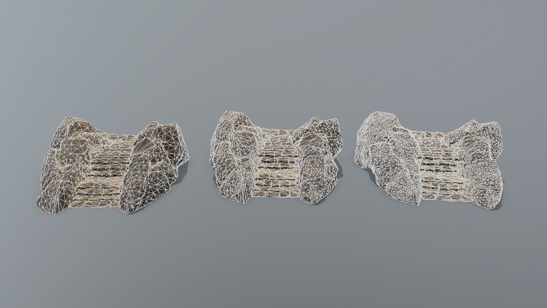 Ruin Stairs Low-poly 3D model_14