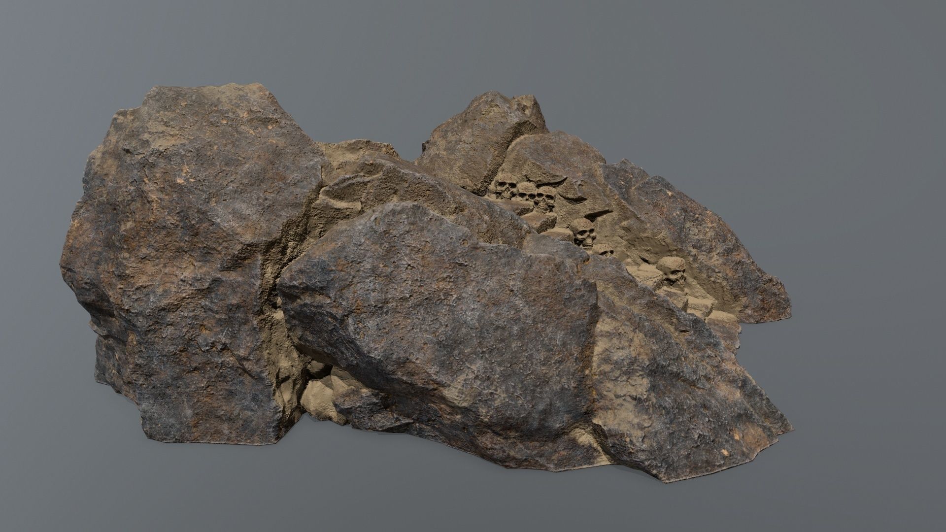 Ruin Stairs Low-poly 3D model_4