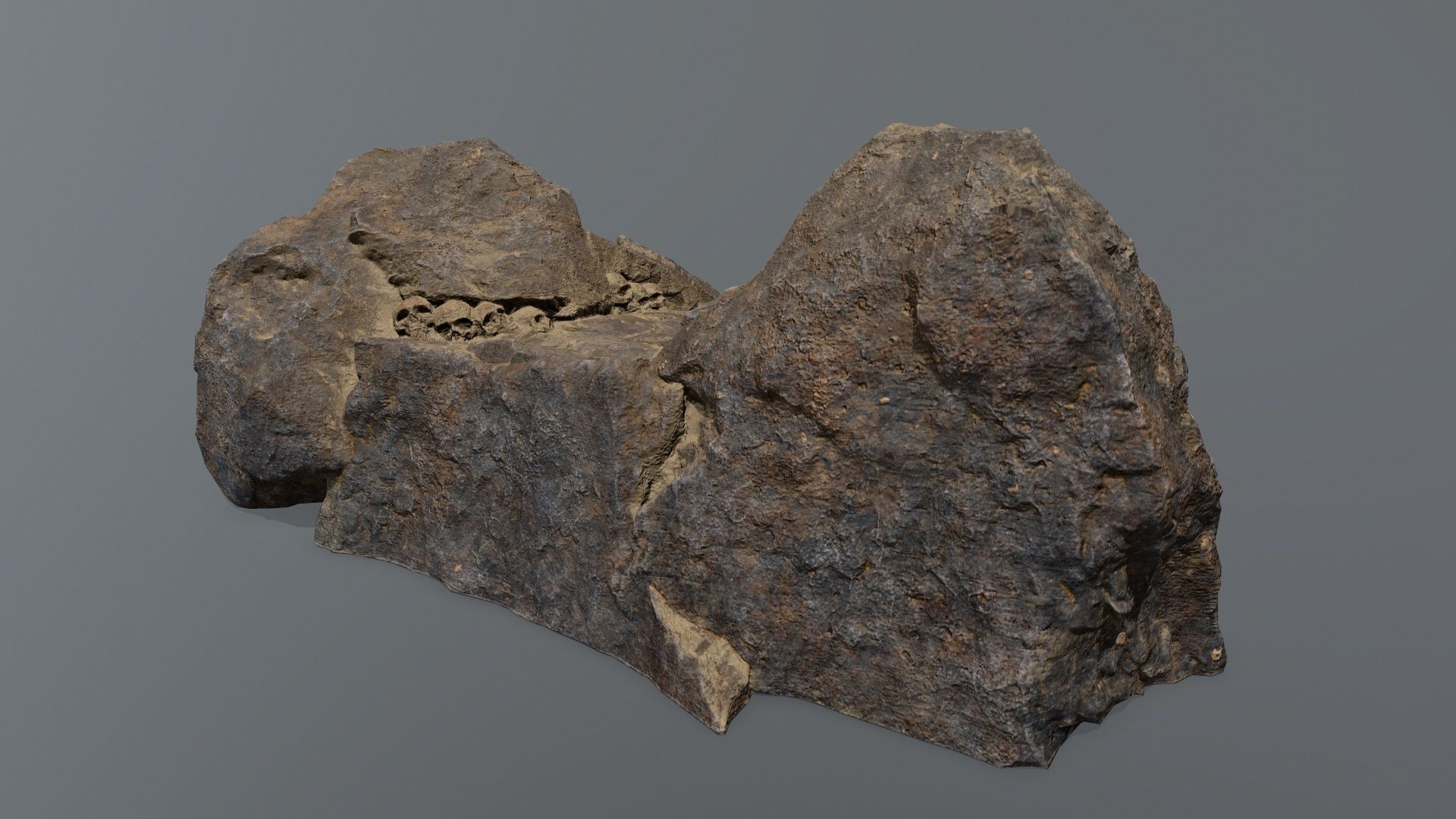 Ruin Stairs Low-poly 3D model_6