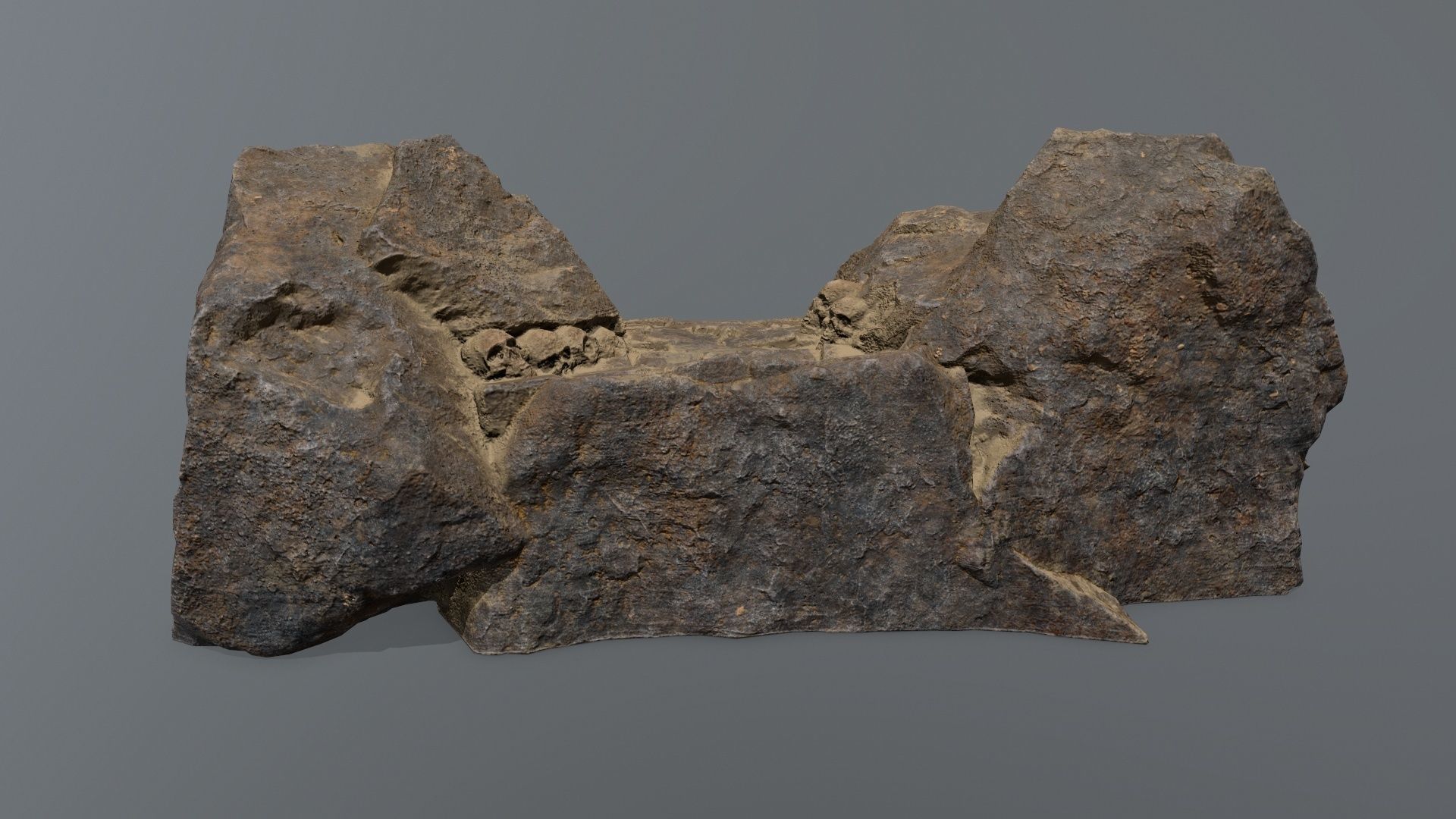 Ruin Stairs Low-poly 3D model_7