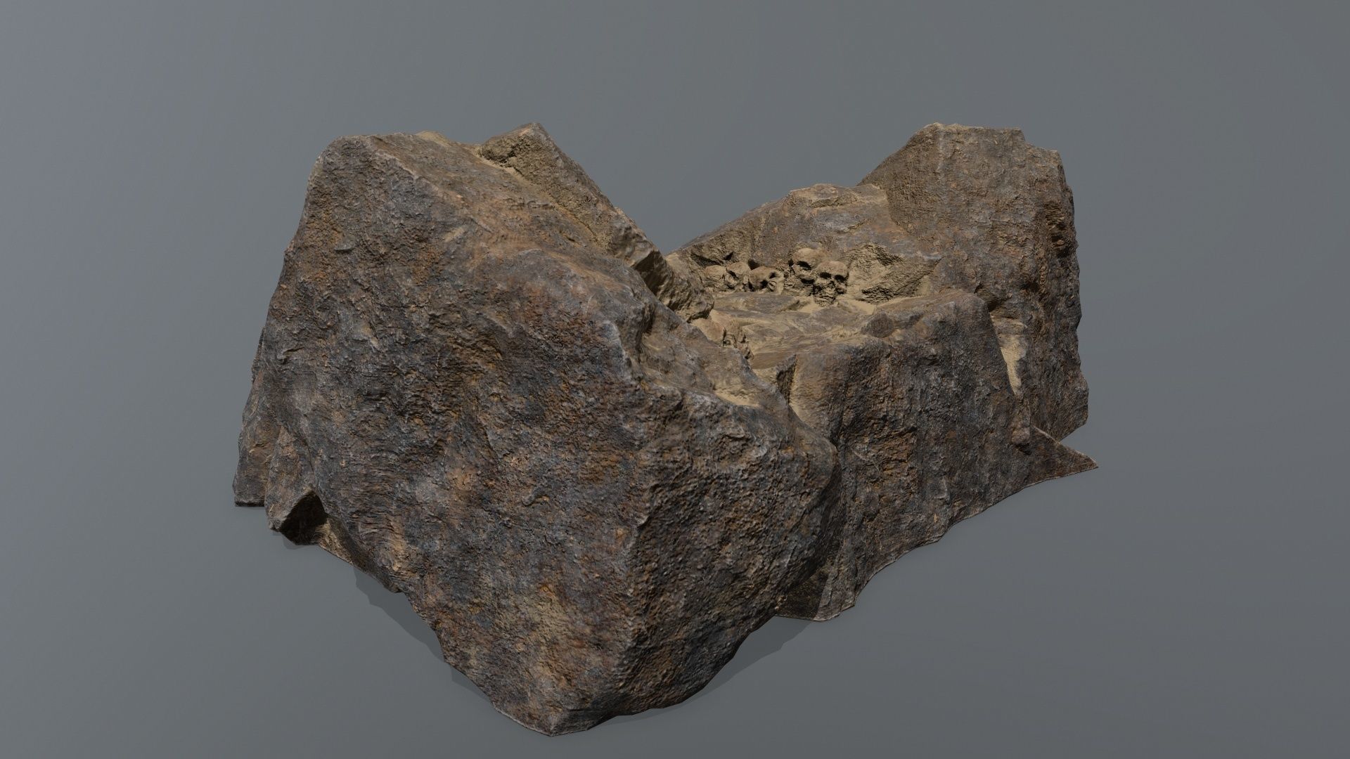 Ruin Stairs Low-poly 3D model_8