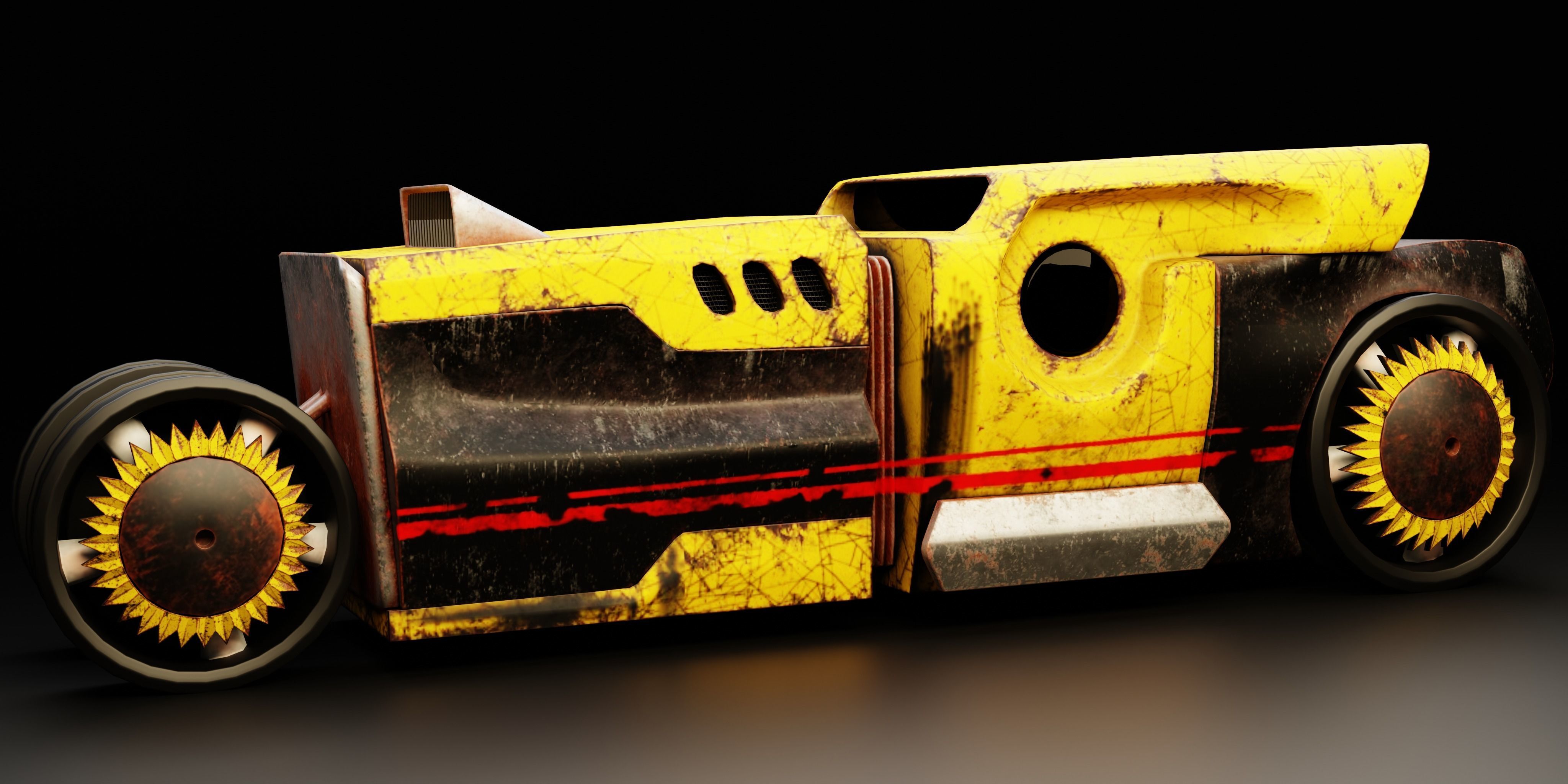 6 Racing Cars Low-poly 3D model_3