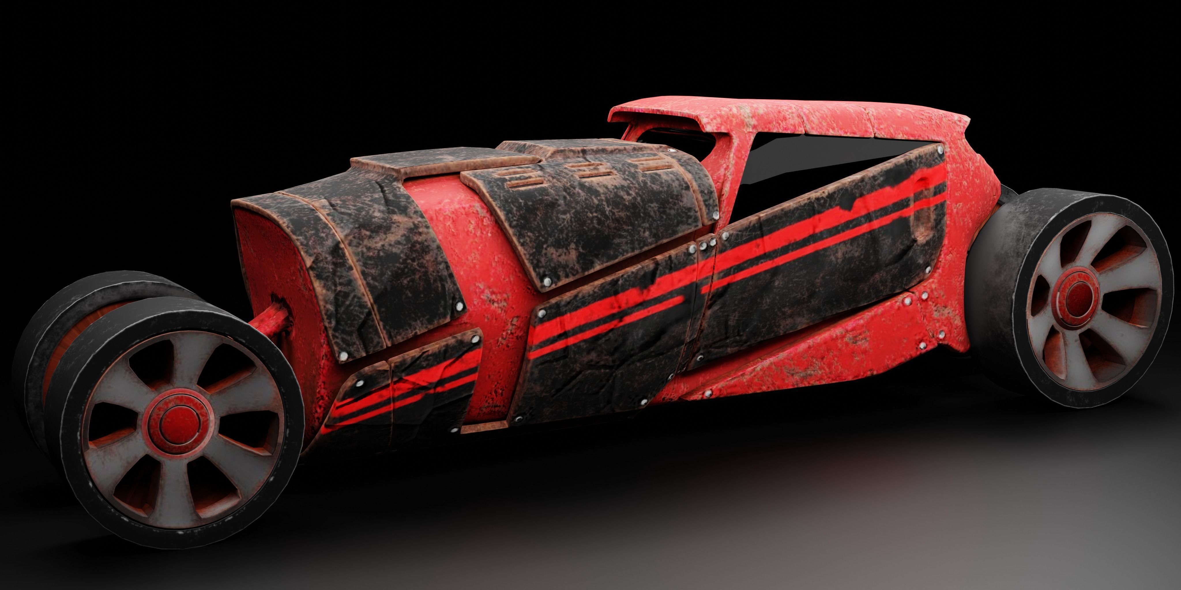 6 Racing Cars Low-poly 3D model_1