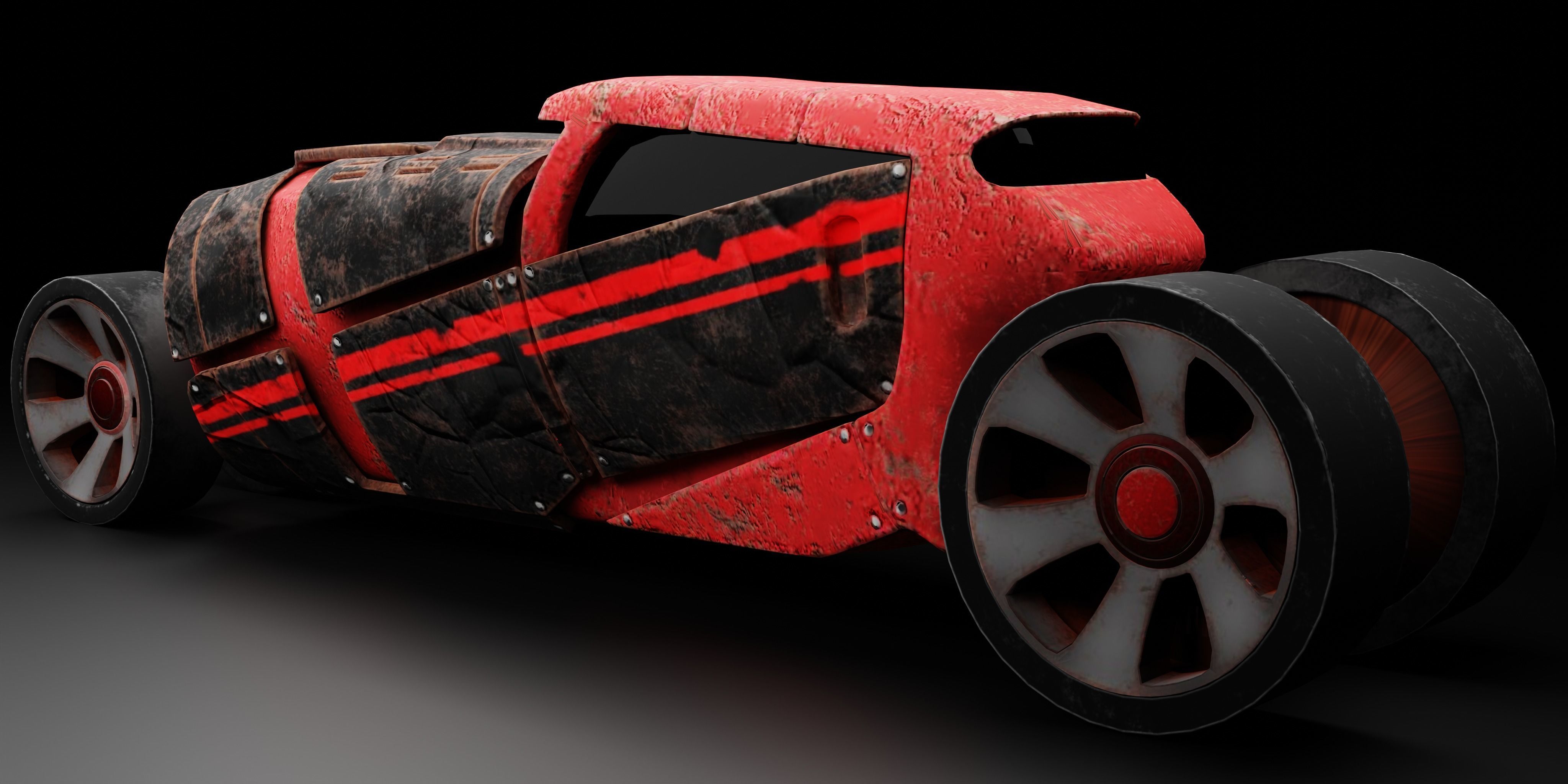 6 Racing Cars Low-poly 3D model_7