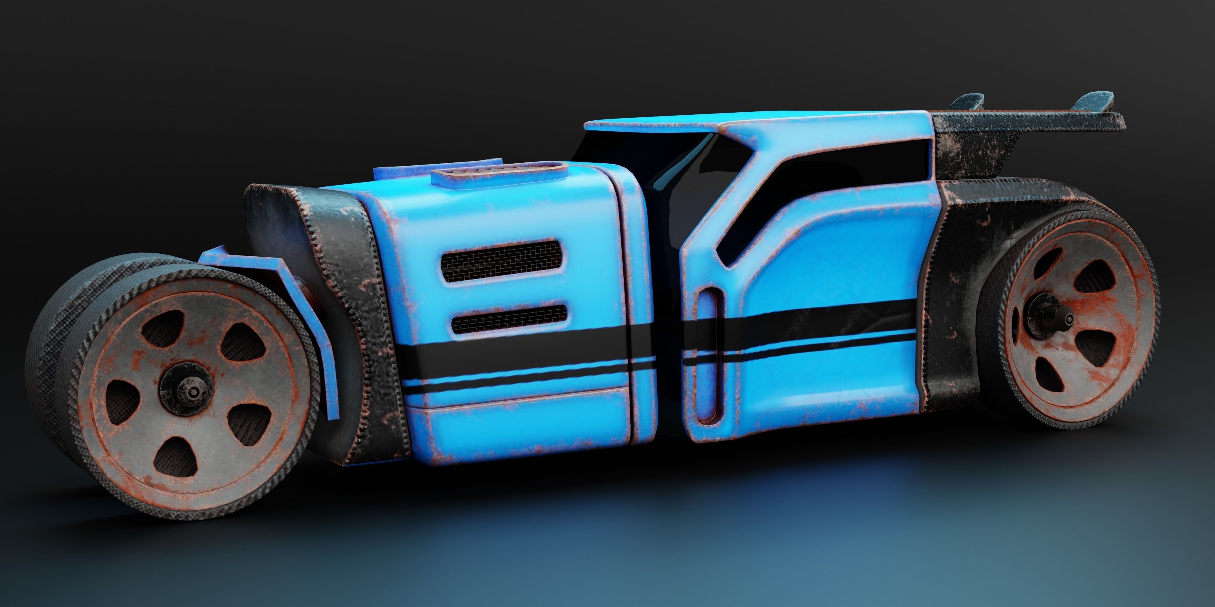 6 Racing Cars Low-poly 3D model_2