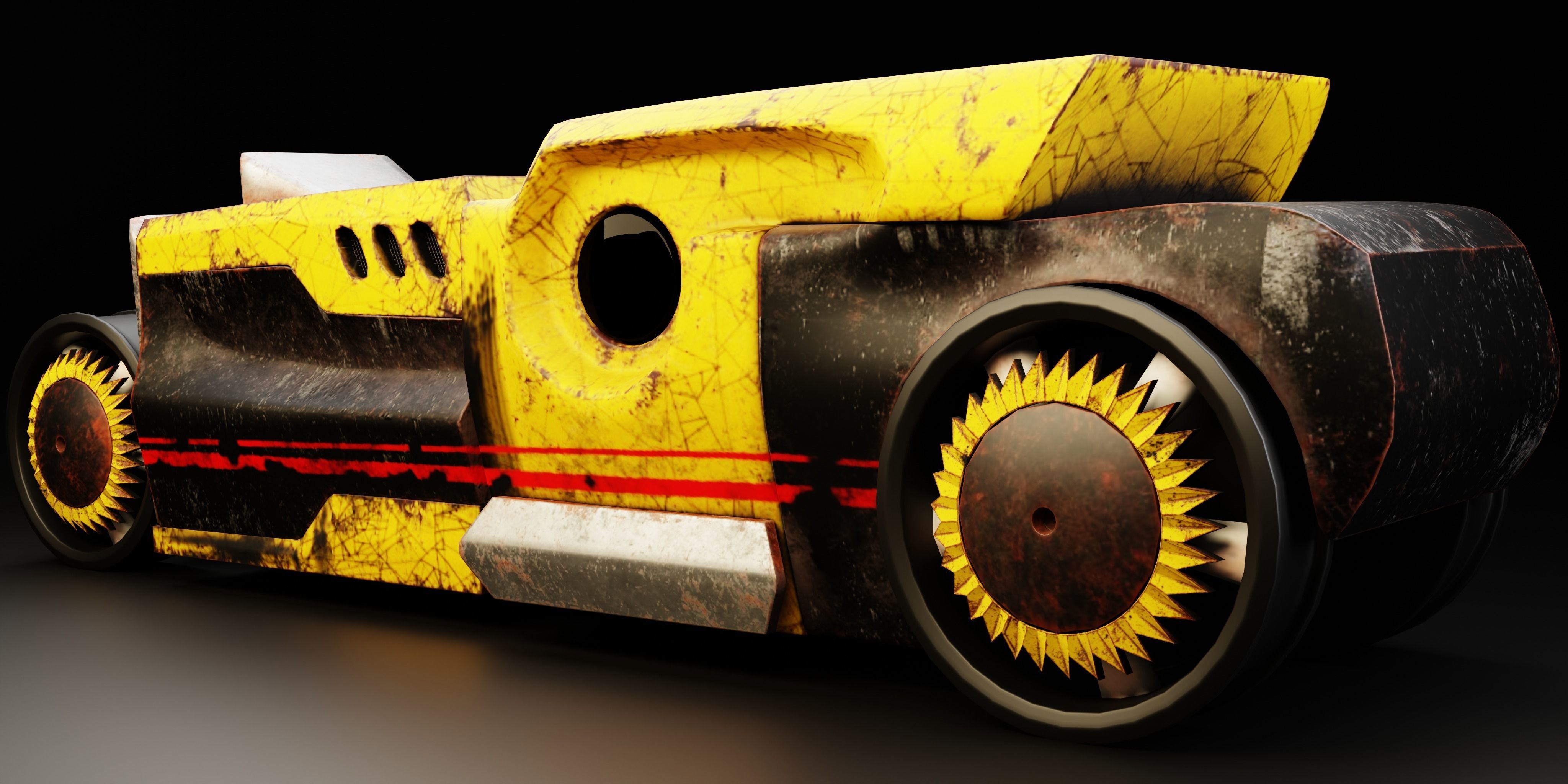 6 Racing Cars Low-poly 3D model_9