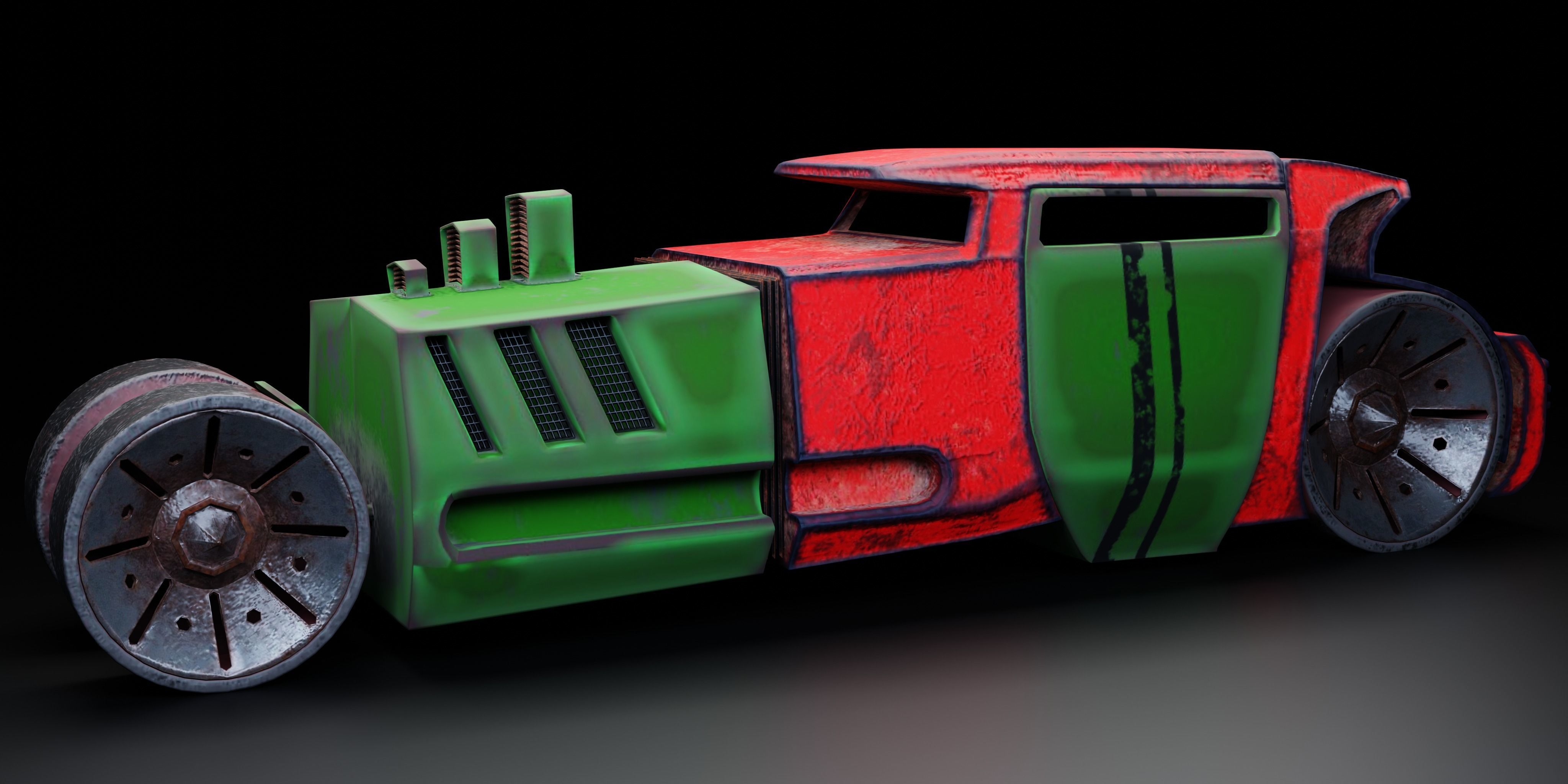 6 Racing Cars Low-poly 3D model_5