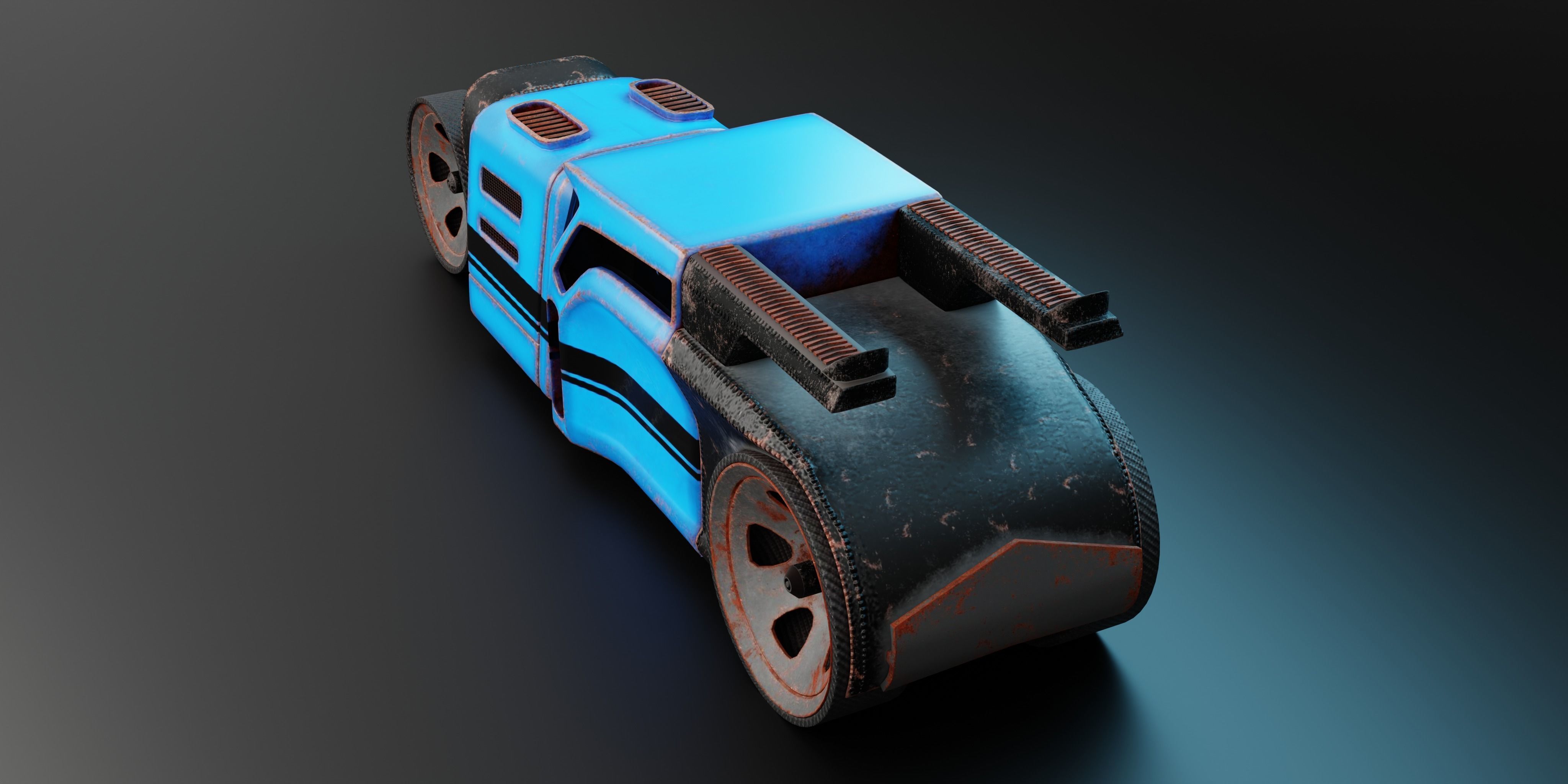 6 Racing Cars Low-poly 3D model_14