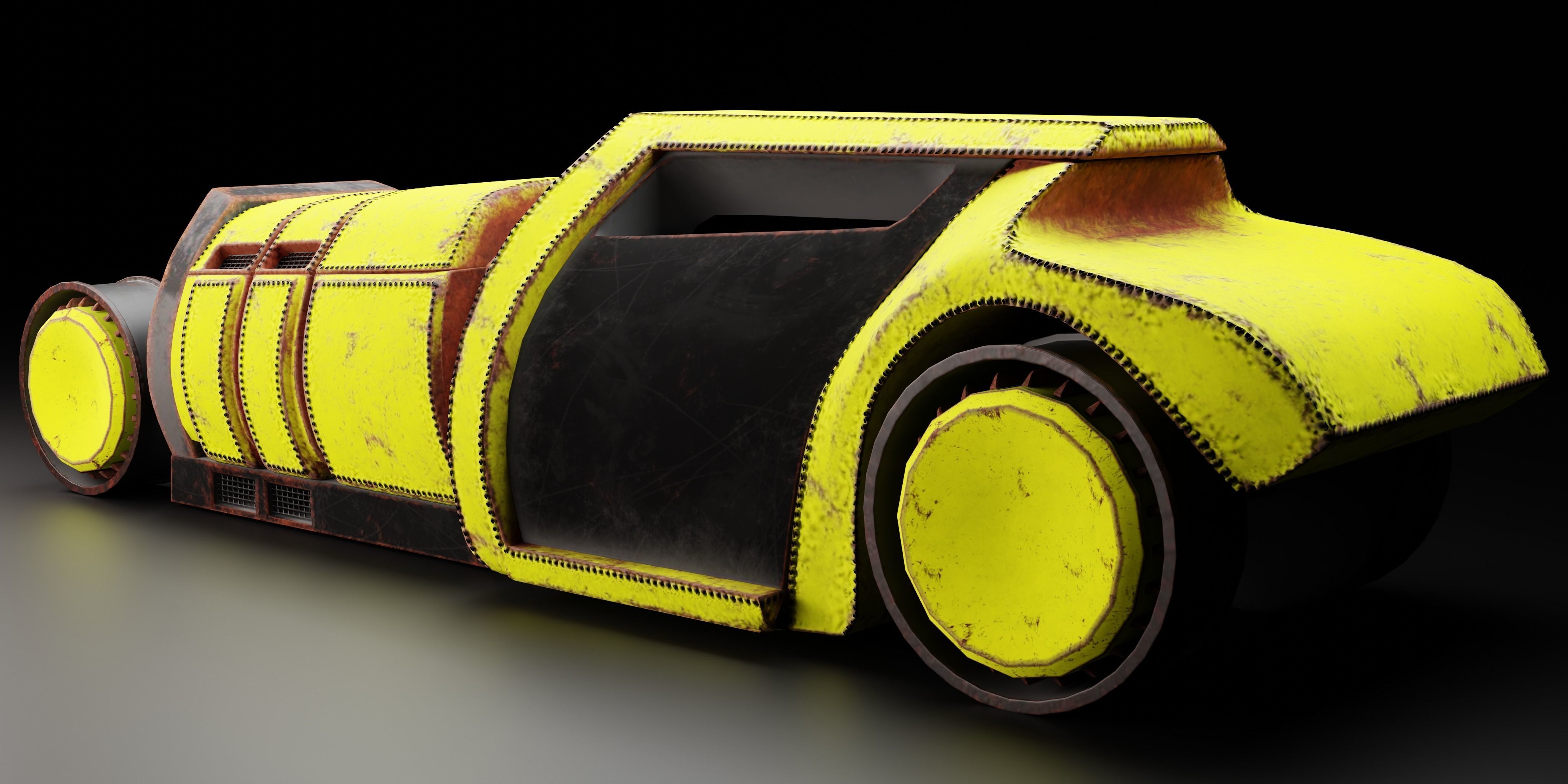 6 Racing Cars Low-poly 3D model_12