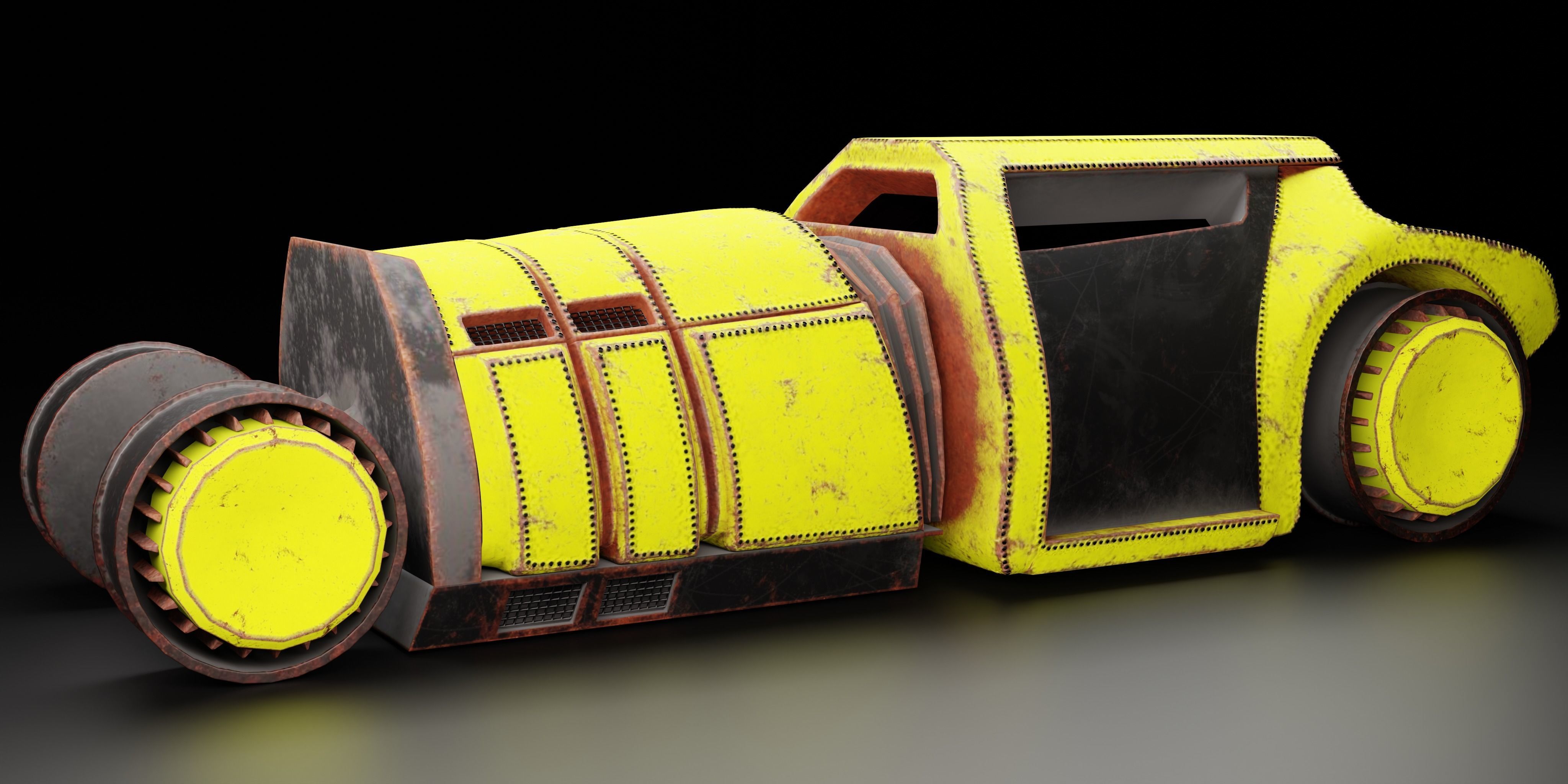 6 Racing Cars Low-poly 3D model_6