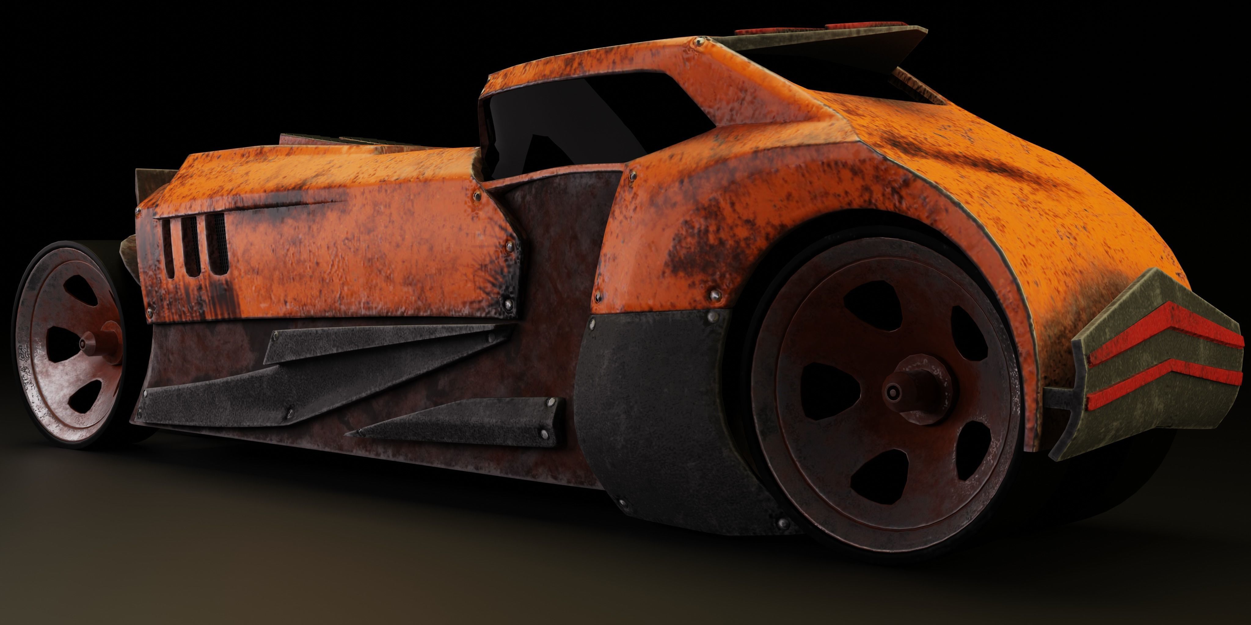 6 Racing Cars Low-poly 3D model_10