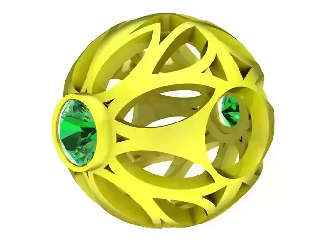 6658 Diamond Ball Charm Pendant 