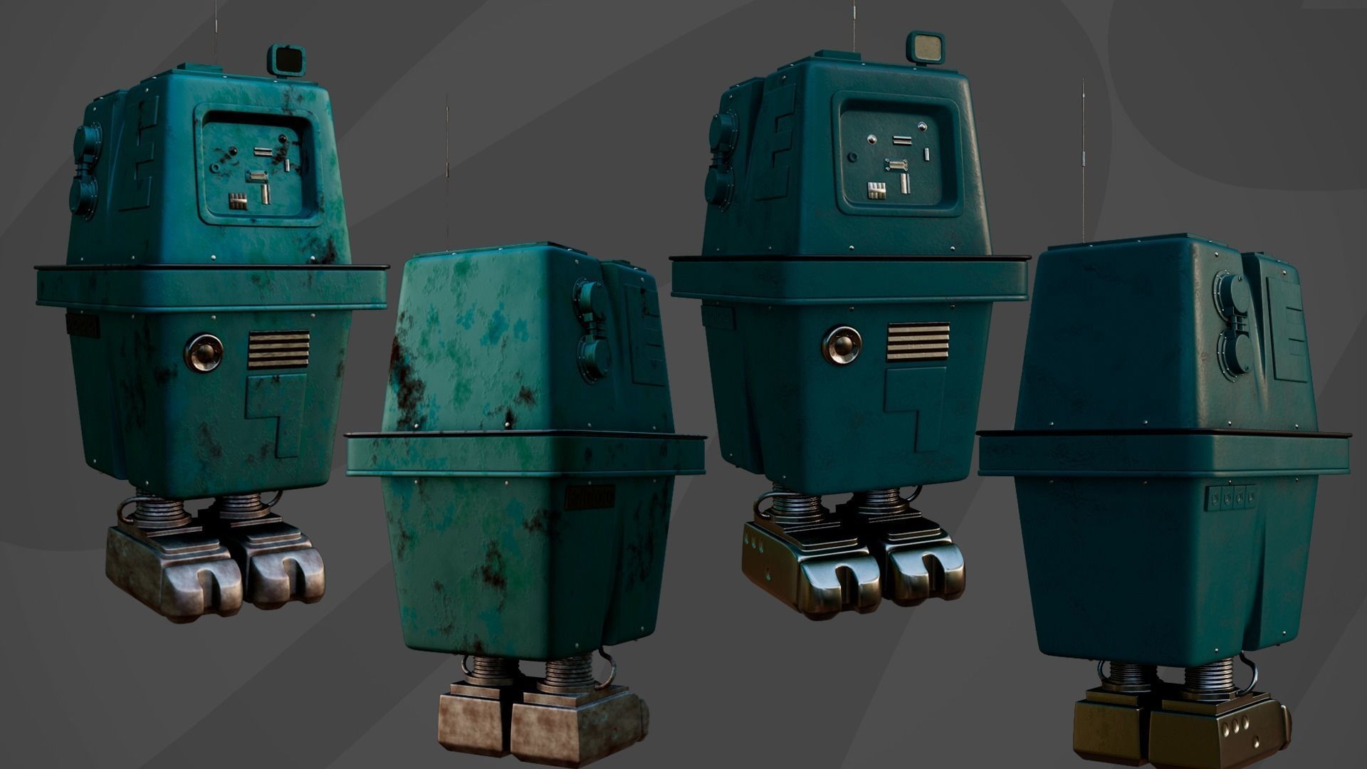 GNK-Gonk Droid  Low-poly 3D model_5