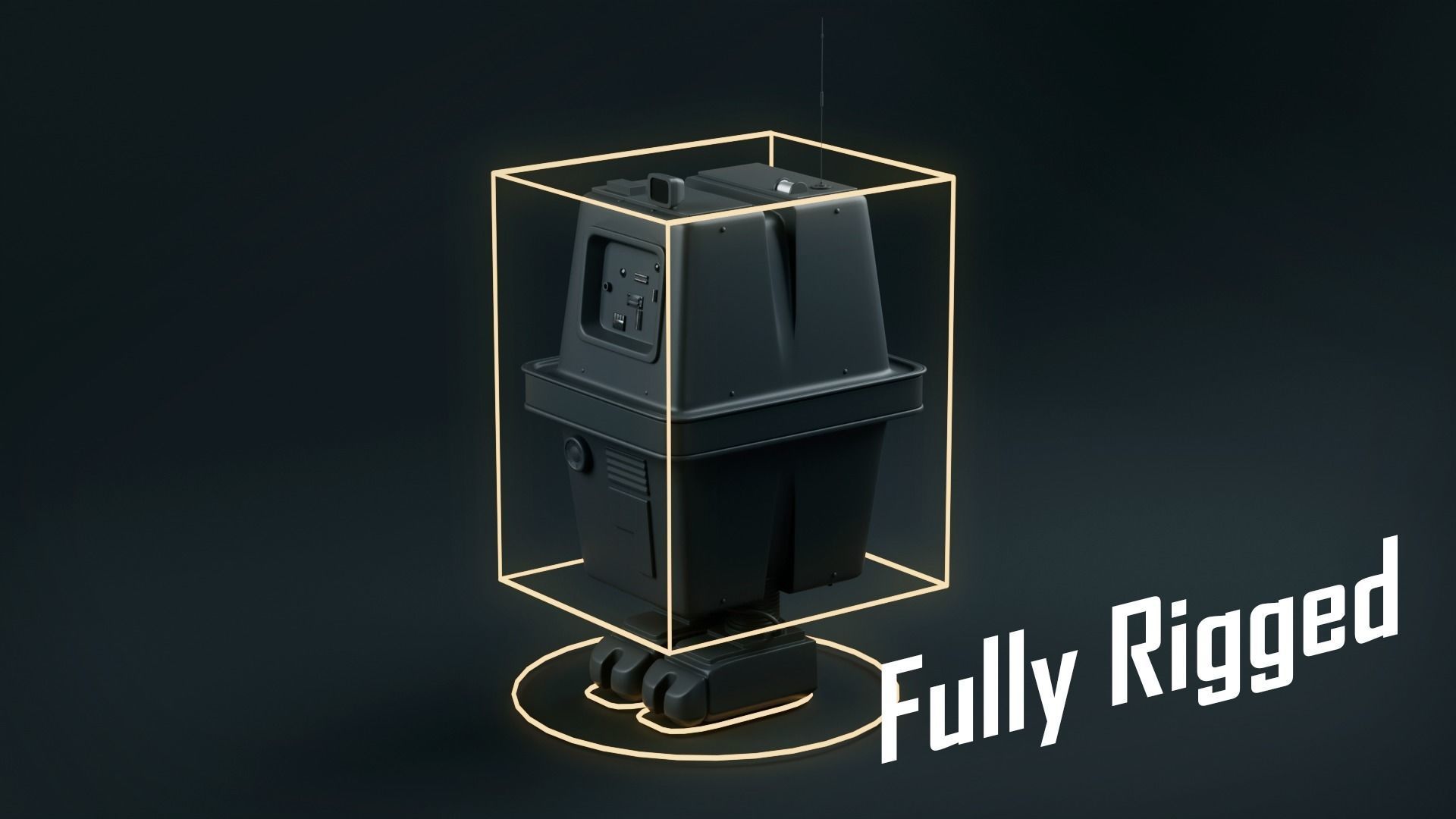 GNK-Gonk Droid  Low-poly 3D model_2