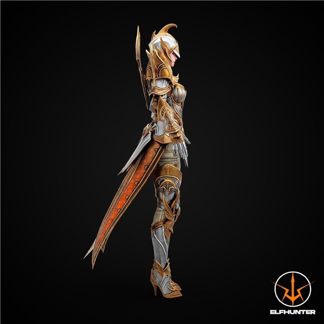 EXCLUSIVE ELF HUNTER EDITION RIGGED CHARACTER ELF MITHRIL Low-poly 3D model_3