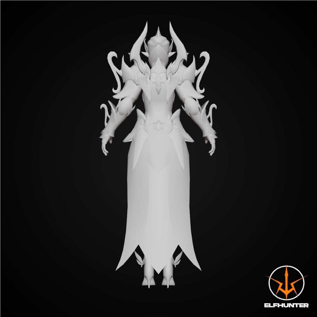 EXCLUSIVE ELF HUNTER EDITION RIGGED CHARACTER ELF MITHRIL Low-poly 3D model_8