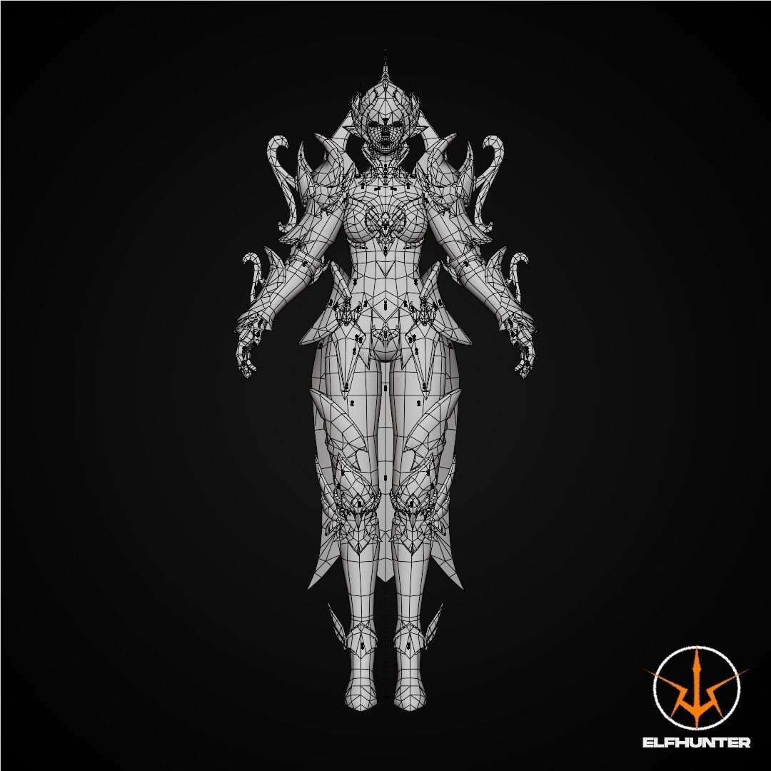 EXCLUSIVE ELF HUNTER EDITION RIGGED CHARACTER ELF MITHRIL Low-poly 3D model_14