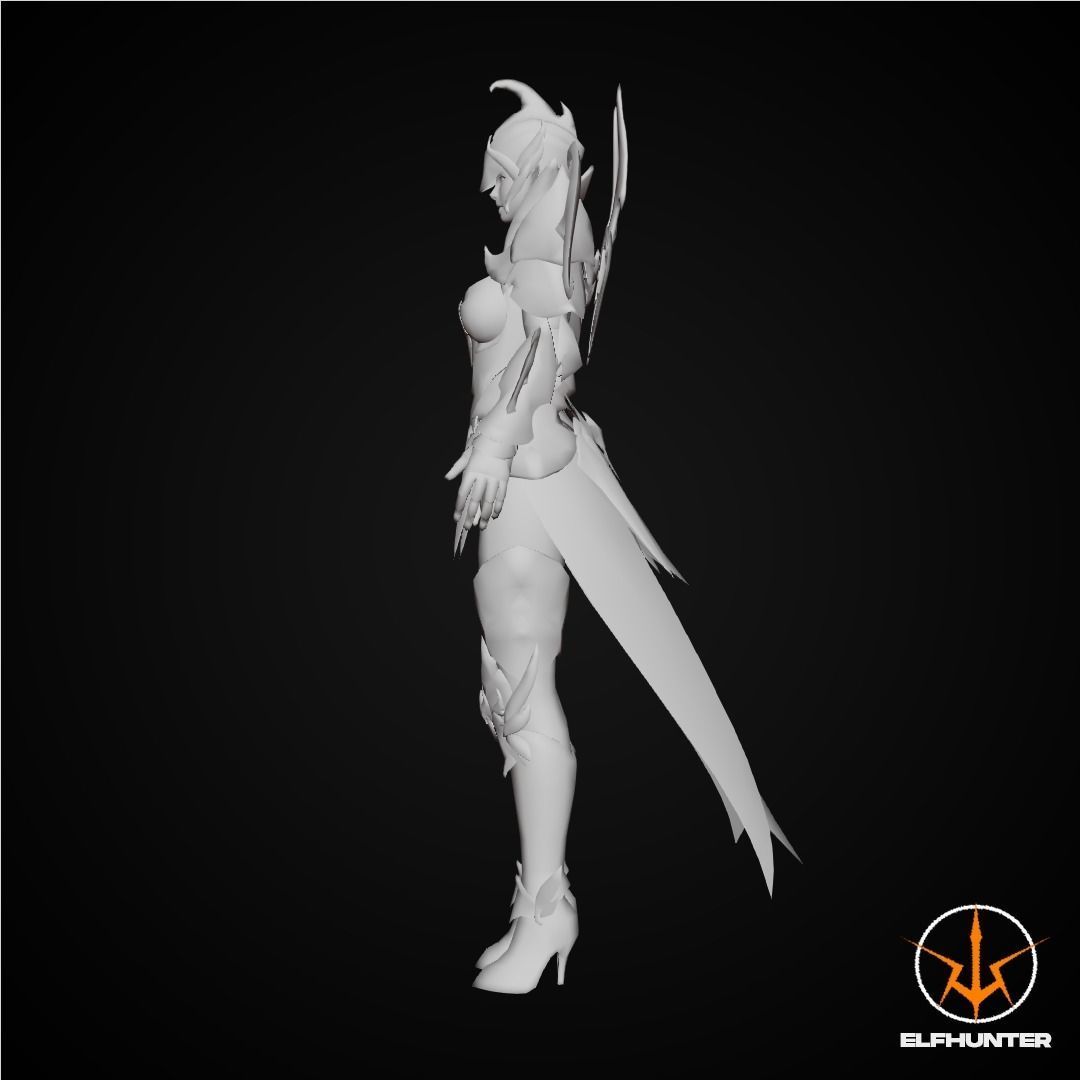 EXCLUSIVE ELF HUNTER EDITION RIGGED CHARACTER ELF MITHRIL Low-poly 3D model_9