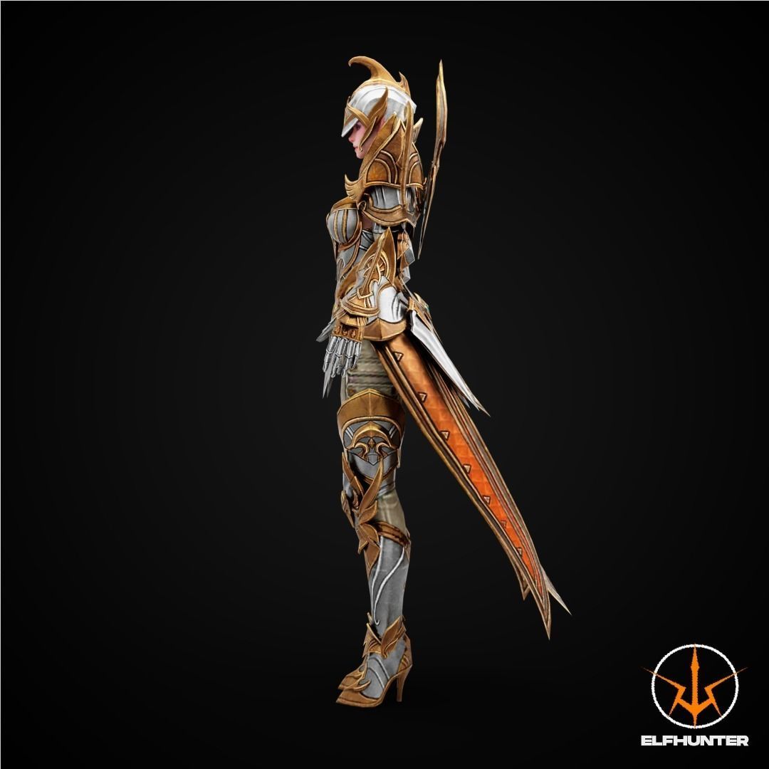 EXCLUSIVE ELF HUNTER EDITION RIGGED CHARACTER ELF MITHRIL Low-poly 3D model_5