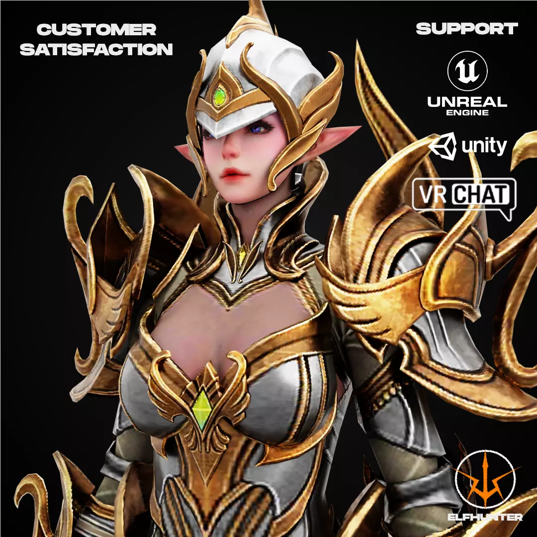 EXCLUSIVE ELF HUNTER EDITION RIGGED CHARACTER ELF MITHRIL Low-poly 3D model_0