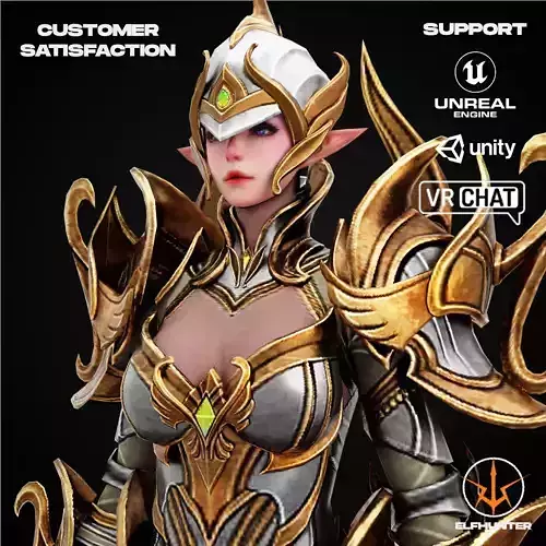 EXCLUSIVE ELF HUNTER EDITION RIGGED CHARACTER ELF MITHRIL Low-poly 3D model