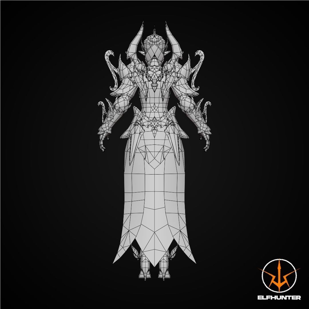EXCLUSIVE ELF HUNTER EDITION RIGGED CHARACTER ELF MITHRIL Low-poly 3D model_12