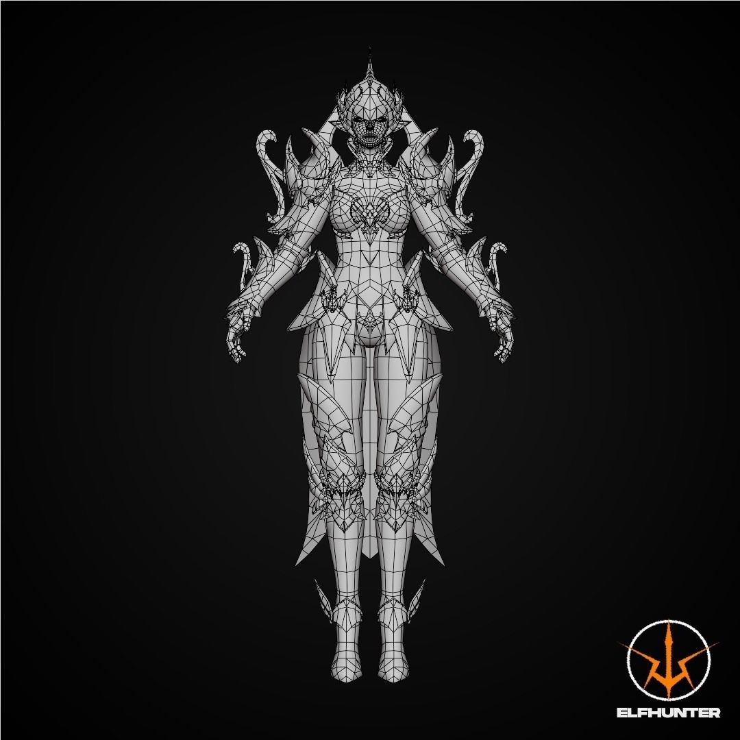 EXCLUSIVE ELF HUNTER EDITION RIGGED CHARACTER ELF MITHRIL Low-poly 3D model_10
