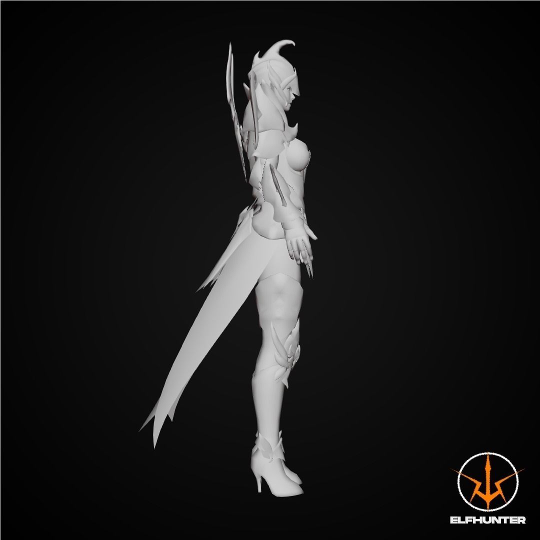 EXCLUSIVE ELF HUNTER EDITION RIGGED CHARACTER ELF MITHRIL Low-poly 3D model_7