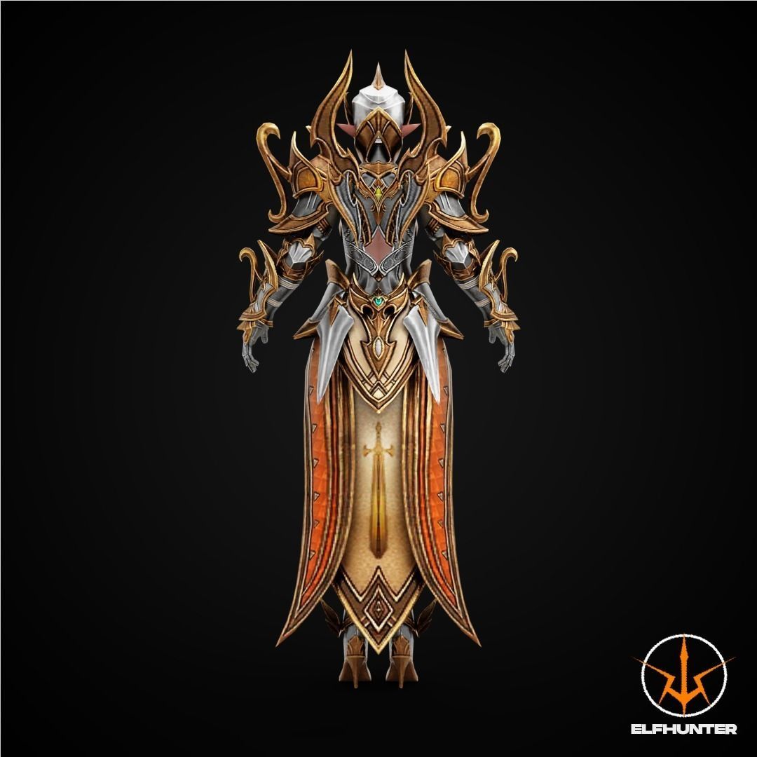 EXCLUSIVE ELF HUNTER EDITION RIGGED CHARACTER ELF MITHRIL Low-poly 3D model_4