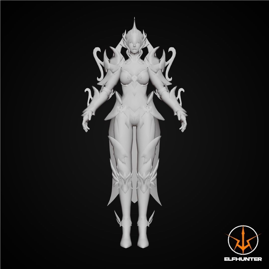 EXCLUSIVE ELF HUNTER EDITION RIGGED CHARACTER ELF MITHRIL Low-poly 3D model_6