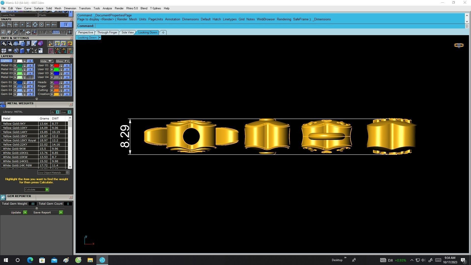 6667 Set 4 Heart Charm Jewelry 3D print model_5