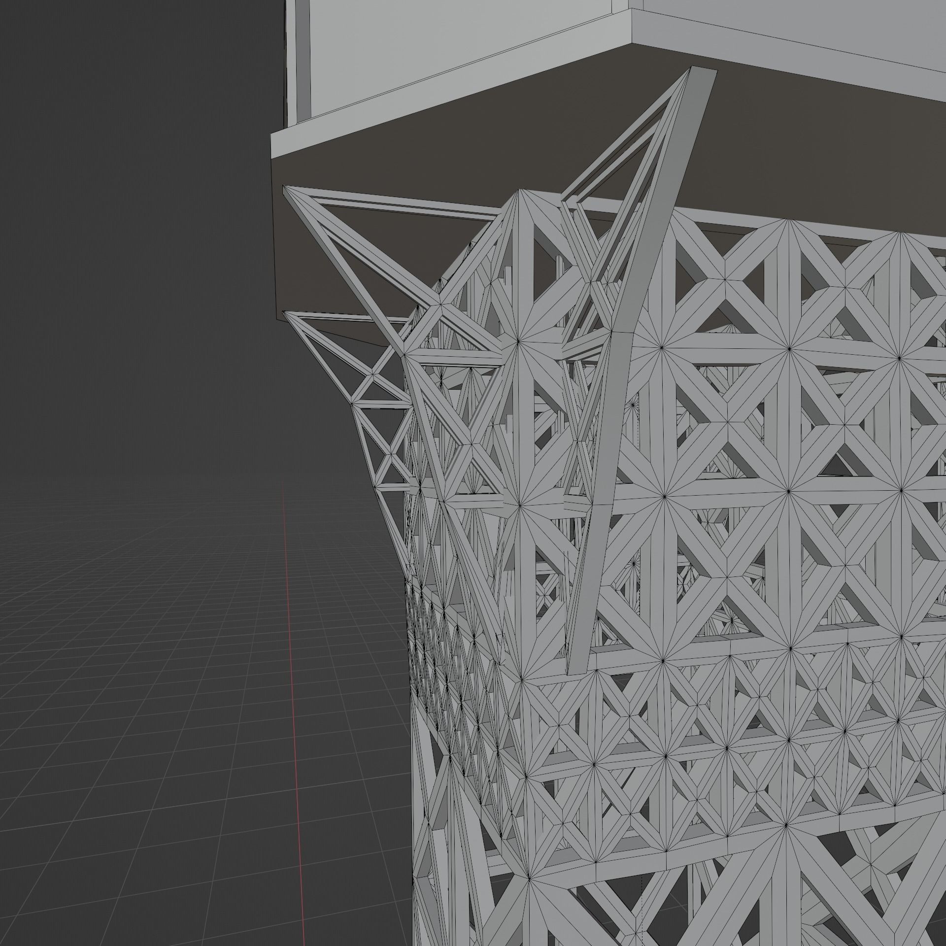 Eiffel Tower Low-poly 3D model_3