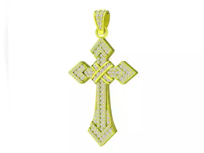 7029 new luxury diamond cross pendant
