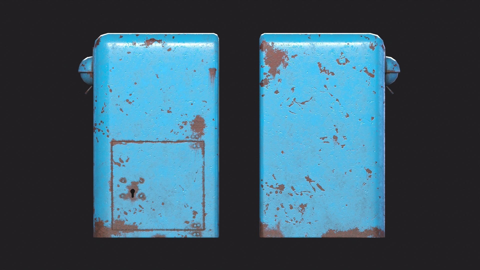 Soviet Union Mailbox Low-poly 3D model_4