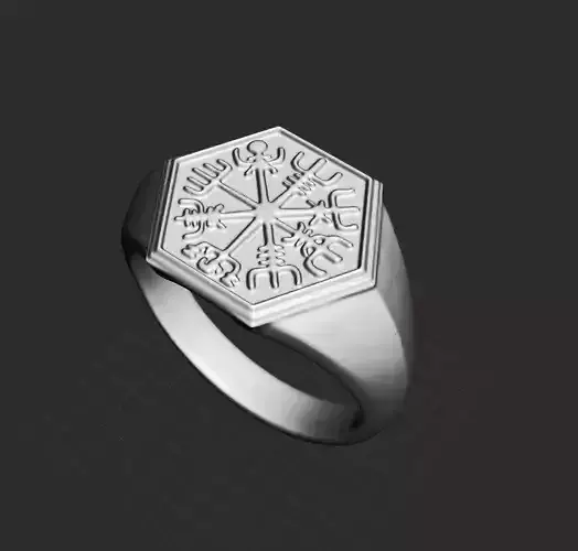 Vegvisir Viking Compass - RING 3D print model