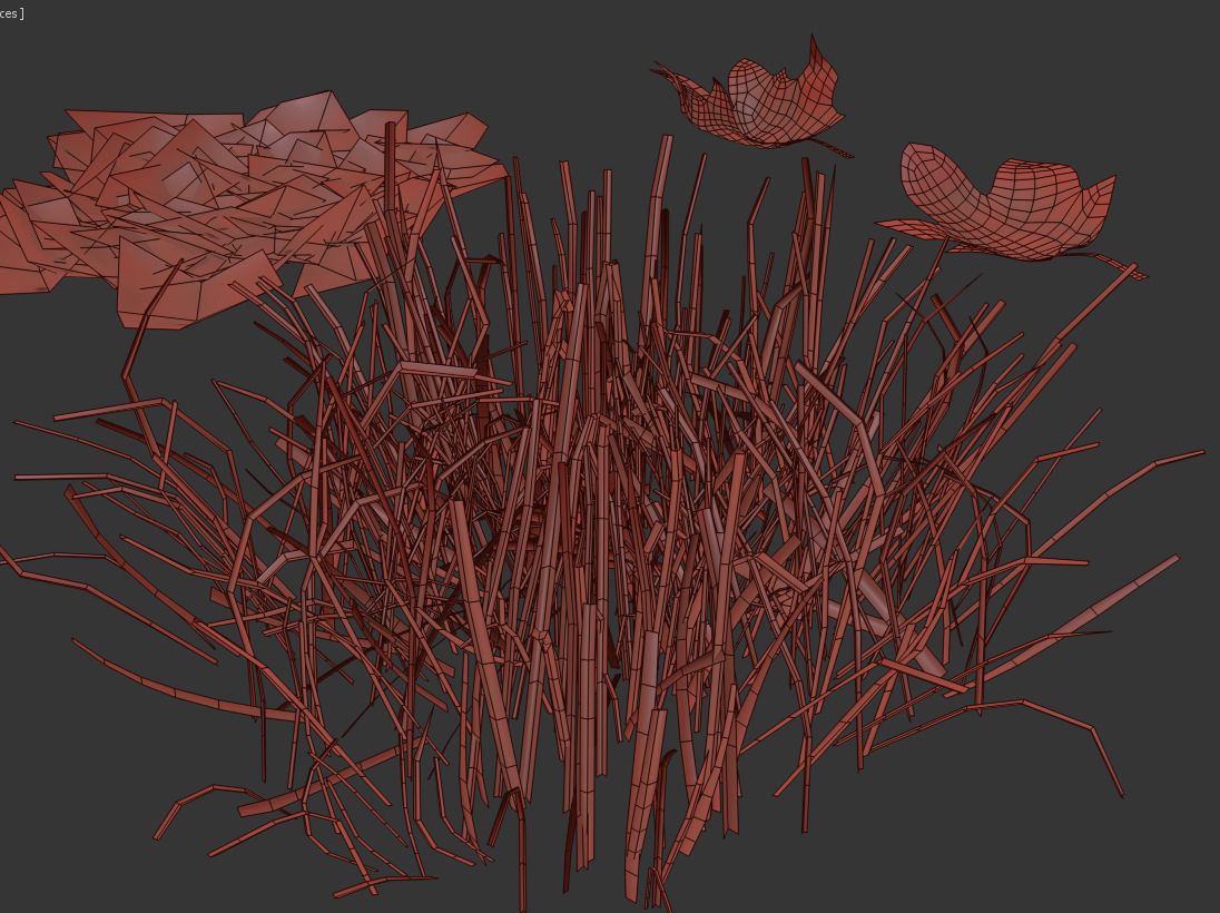 SHORT GRASS11 WITH LEAF 3D model_8