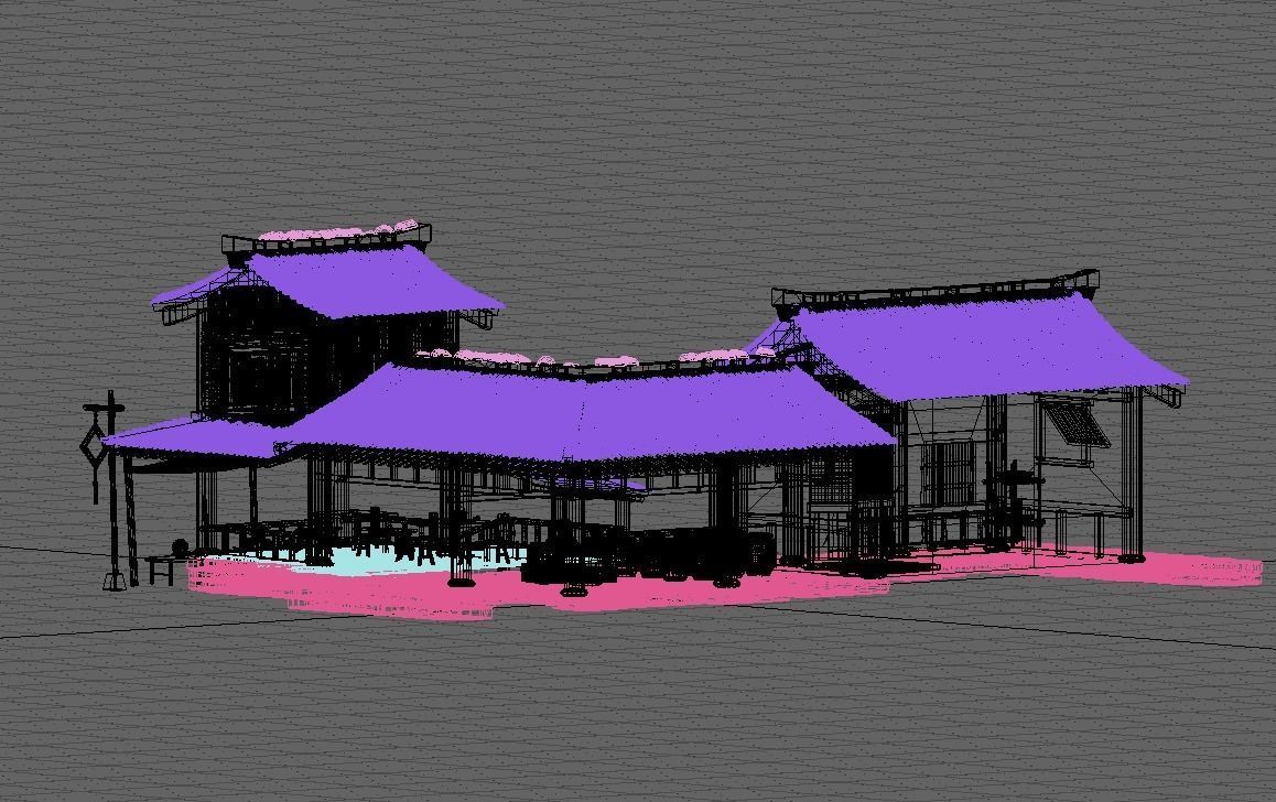 Historic building Ancient Chinese architecture 3D model_8