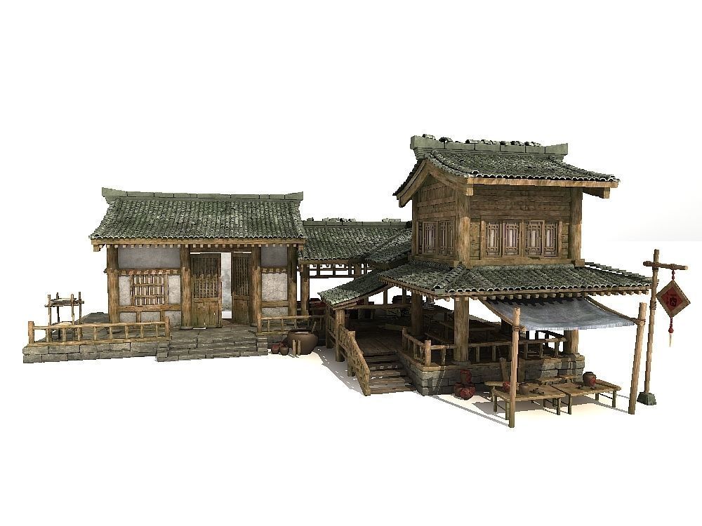 Historic building Ancient Chinese architecture 3D model_2