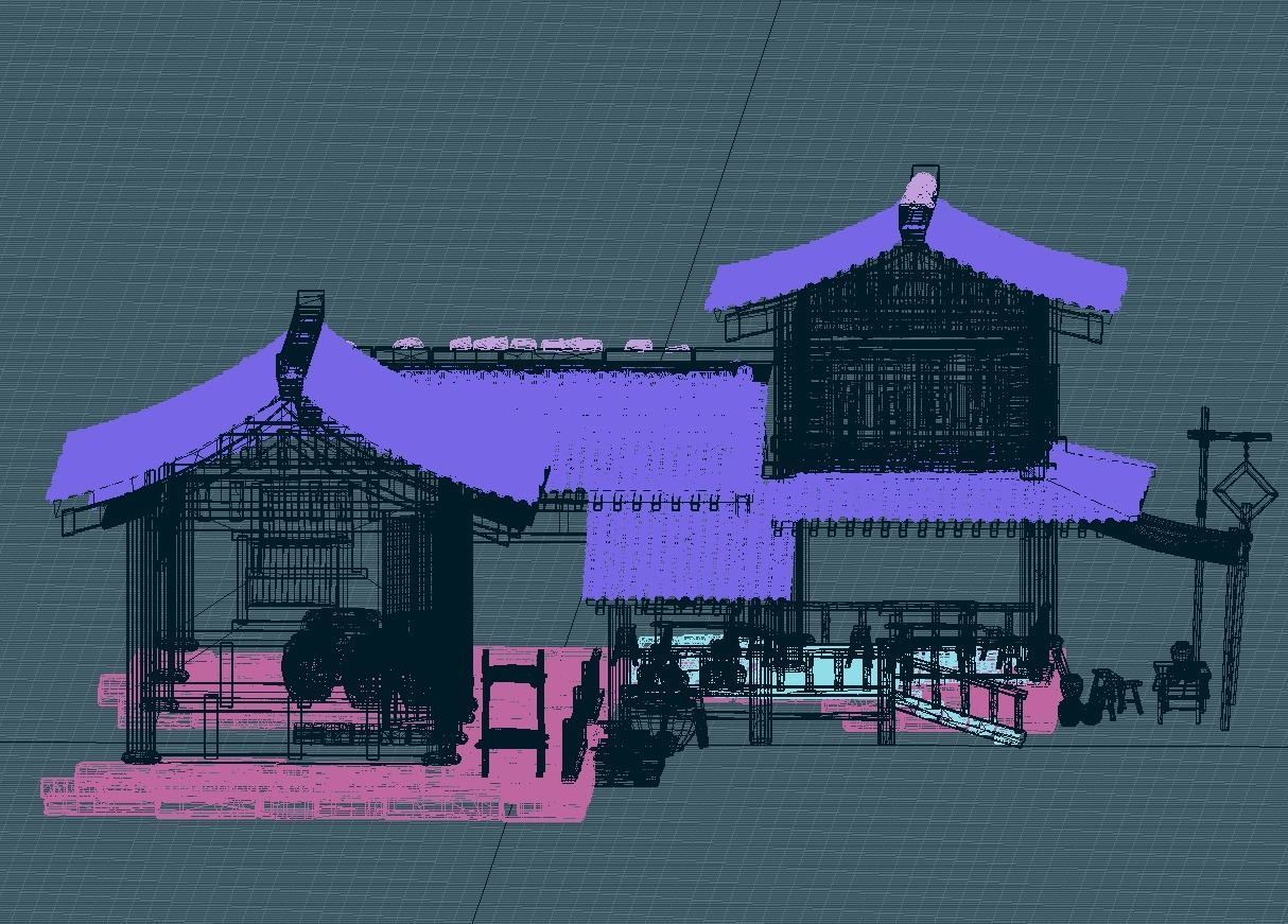 Historic building Ancient Chinese architecture 3D model_6