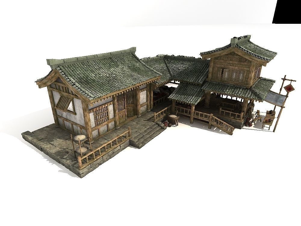 Historic building Ancient Chinese architecture 3D model_10