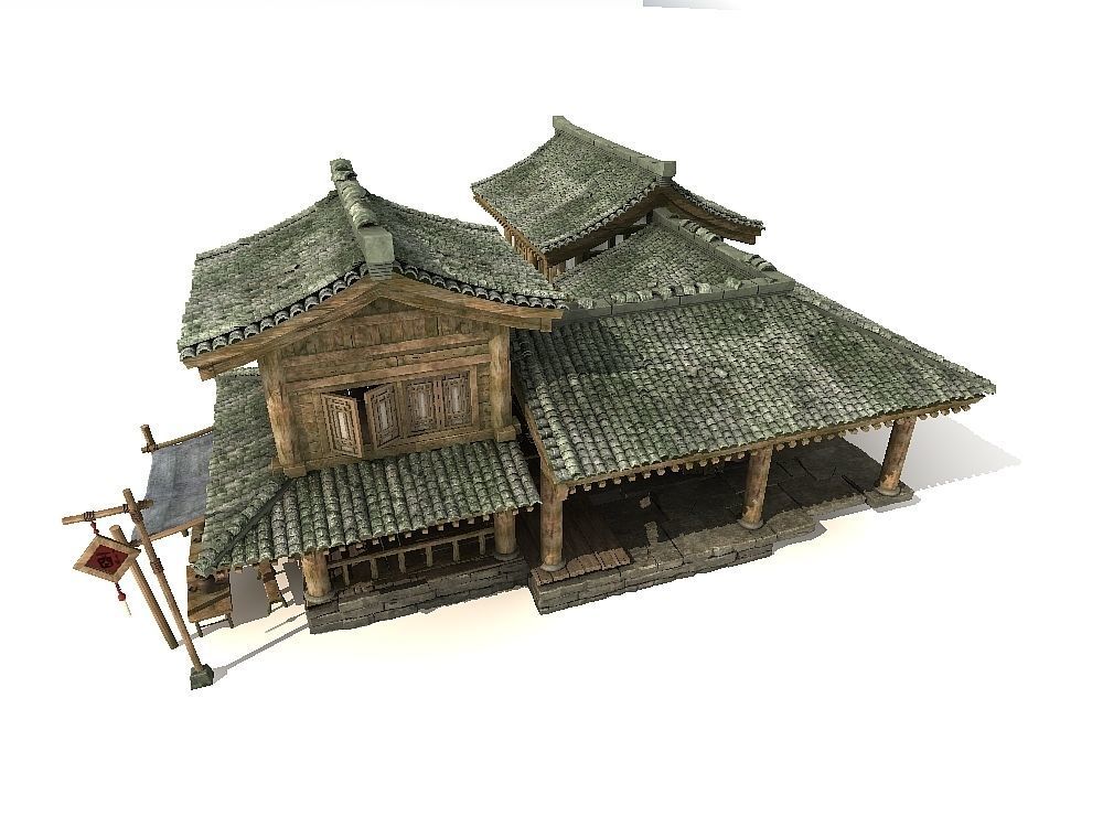 Historic building Ancient Chinese architecture 3D model_11